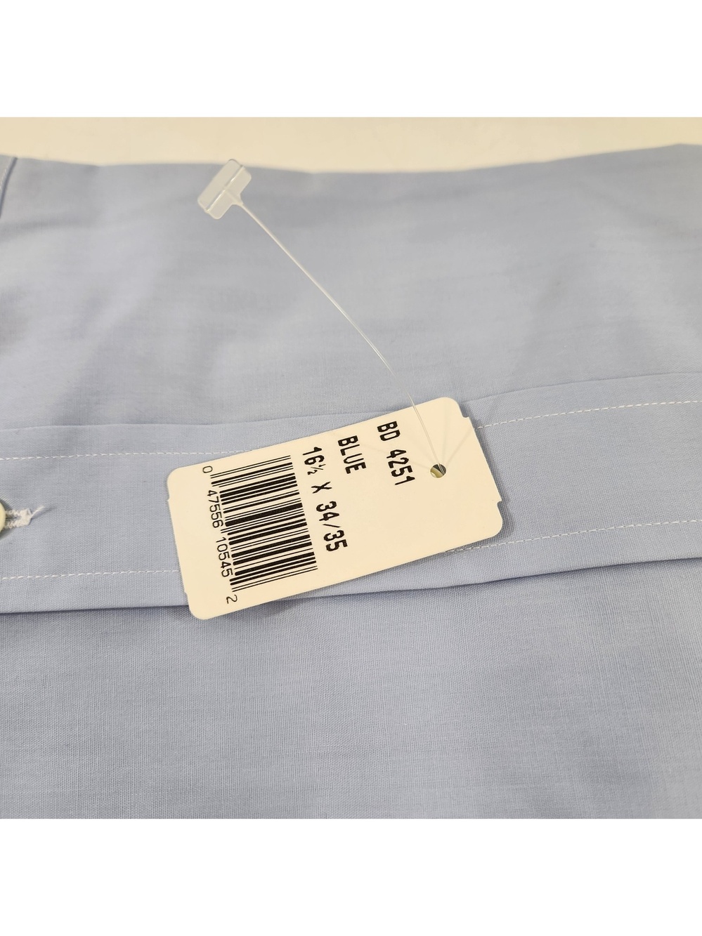 Vintage Bill Blass Mens Dress Shirt Size 16 1/2 (34/35) Baby Blue New Old Stock - Picture 6 of 9